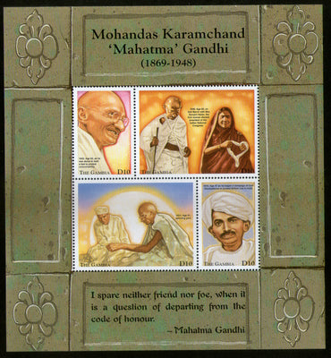 Gambia 1998 Mahatma Gandhi of India Sc 2062 Sheetlet MNH # 19201