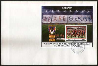 Grenada 1993 Italian Football Soccer Club Sport Sc 2239 M/s FDC # 19203