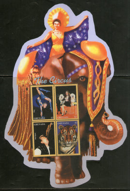 Grenada 2003 Circus Performers Tiger Odd Shaped M/s Sc 3376 MNH # 19208