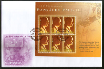 Micronesia 2005 Pope John Paul II Sc 646 Sheetlet FDC # 19210