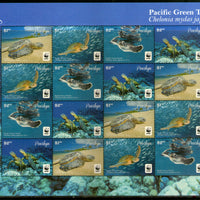 Penrhyn Islands 2014 WWF Pacific Green Turtle Reptiles Sc 544 Sheetlet MNH # 19217