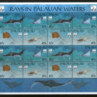 Palau 1994 Rays Fishes Marine Life Animal Sc 322 Sheetlet MNH # 19245