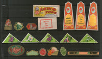 India 1950's 70 Diff. Rose French Print Vintage Perfume Label Multi-Colour # 193 - Phil India Stamps