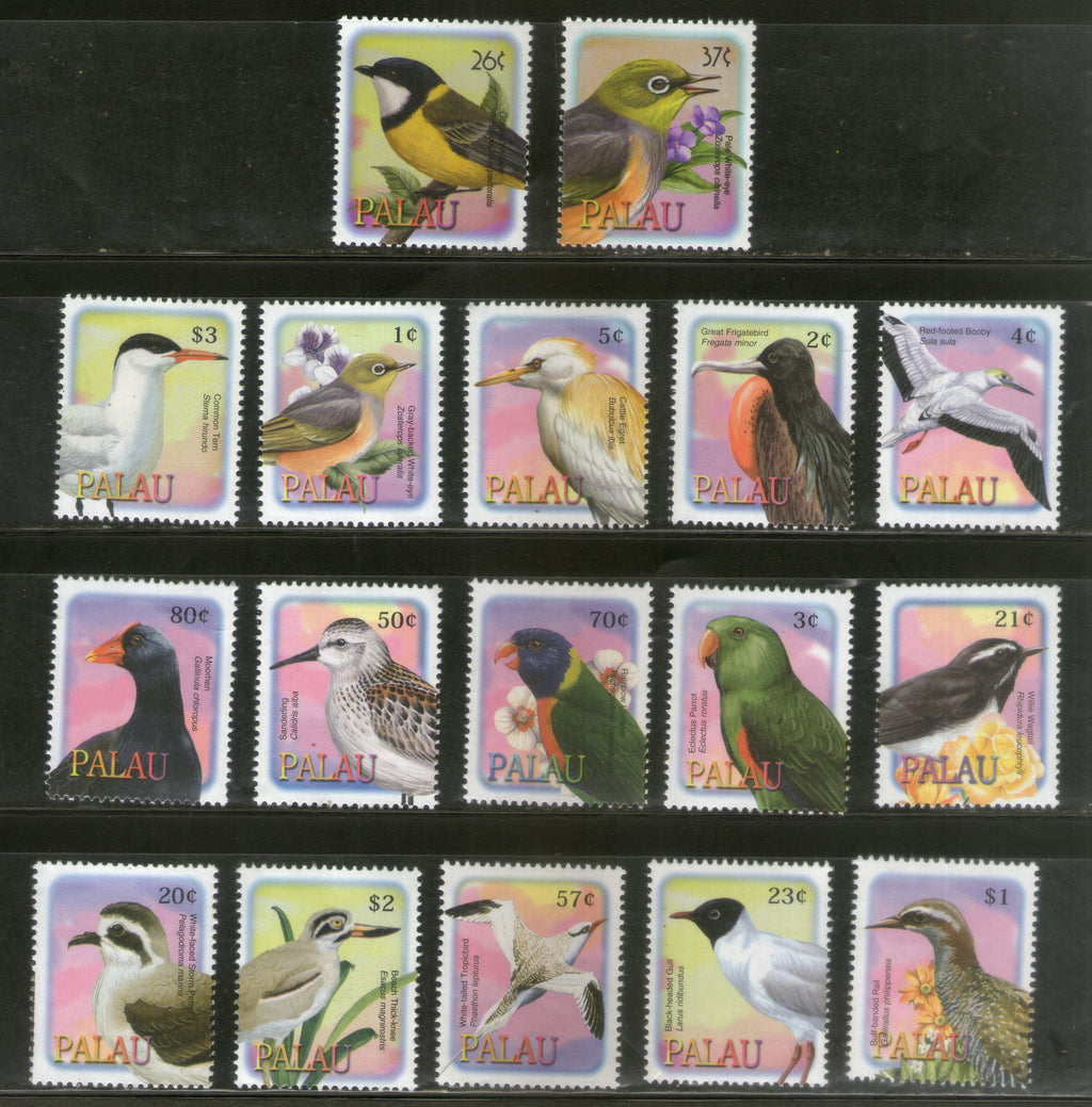 Palau 2002 Parrot Sea Birds Wildlife Fauna Sc 648 17v MNH # 1968