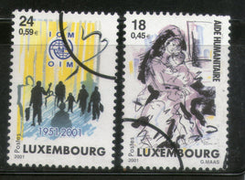 Luxembourg 2001 Humanitarian Aid Organization Migration SPECIMEN Sc 1058-9 MNH # 19 - Phil India Stamps