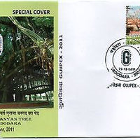 India 2011 375 Yrs Old Banyan Tree Plant Environment GUJPEX Special Cover #18232