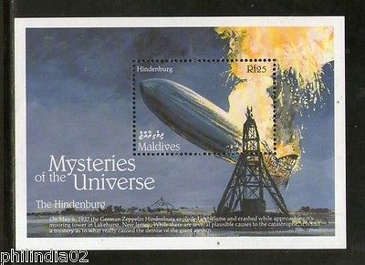 Maldives 1992 Explosion of the Hindenburg Graf Zeppelin Sc 1757 M/s MNH # 12560