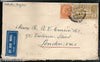 India 1934 KG V Air Mail Stamp on Cover Calcutta G.P.O to England # 1451-16