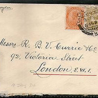 India 1934 KG V Air Mail Stamp on Cover Calcutta G.P.O to England # 1451-16