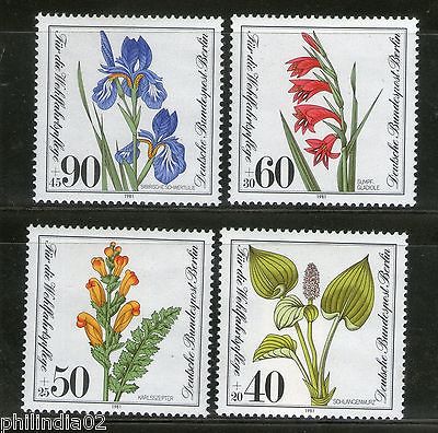 Germany - Berlin 1981 Flowers Plant Flora Sc NB182-85 MNH # 2235