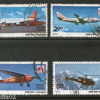 India 1979 Air Mail Carrying Aircrafts India-80 Aviation 4v Phila-795a Used Set
