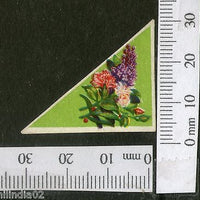 India 1950's Blank Flower French Print Vintage Perfume Label Multi-Colour # 2791