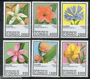 Congo 1996 Flowers Orchid Tree Plant Flora Sc 1109-14 MNH # 3967