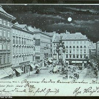 Austria 1901 Koher Markt Wien Vienna Vintage Picture Post Card to France # PC4