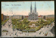 Austria 1912 Vienna Votiv Church Tramways View Picture Post Card to France #237