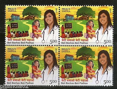 India 2015 Beti Bachao Beti Padhao Save Girl Child Blk/4 MNH