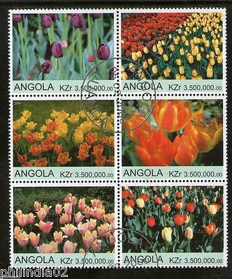 Angola 2000 Flower Tree Plant Orchid Flora Setenant BLK/6 Cancelled # 13498