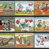 St. Vincent 1996 Disney Mickey Donald Cartoon Sport 9v set MNH # 2720