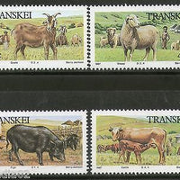 Transkei 1987 Cattle Cow Sheep Pig Goat Domestics Animal Fauna Sc 195-8 MNH #2721