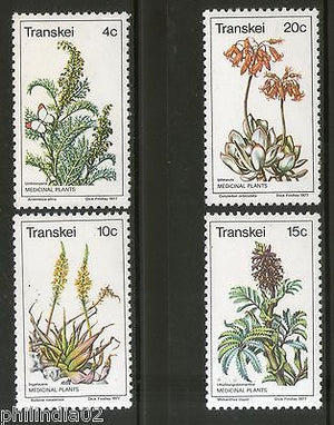 Transkei 1977 Medicinal Plants Flower Trees Flora Sc 24-27 MH # 4280