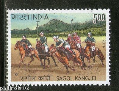 India 2014 Sagol Kangjei Horse Polo Sport 1v MNH