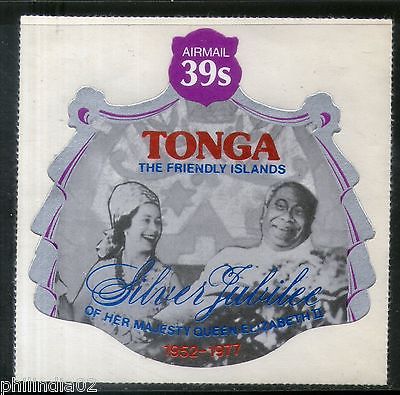 Tonga 1977 39s Elizabeth II and Taufa’ahau IV Sc C213 Odd Shaped Die Cut MNH 146