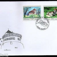 Liechtenstein 2009 Vaduz Castle in Four Seasons Architecture Sc 1448-49 FDC # 7740