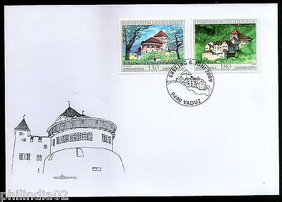 Liechtenstein 2009 Vaduz Castle in Four Seasons Architecture Sc 1448-49 FDC # 7740