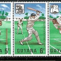 Guyana 1968 Cricket MCC Tour of West Indies Sc 38a Se-tenant set MNH