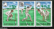 Guyana 1968 Cricket MCC Tour of West Indies Sc 38a Se-tenant set MNH