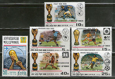 Korea 1989 World Cup Winner Soccer Sport Football Games Map 6v Sc 1713-16 Cancelled ++ 15028a