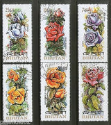 Bhutan 1973 Breeds of Roses Flower Tree Plant Sc 150-E 6v Cancelled # 2063