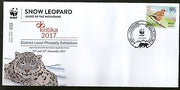 India 2017 WWF Snow Leopard Ghost of Mountain Wildlife Animal Special Cover 6938