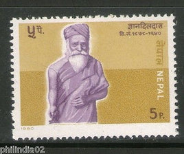 Nepal 1980 Nepalese Writer - Gyandil Das Sc 381 MNH  # 2494