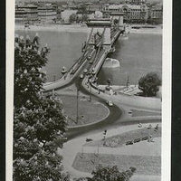 Hungary 1954 Budapest View of Chain Bridge View Picture Post Card to Finland #22