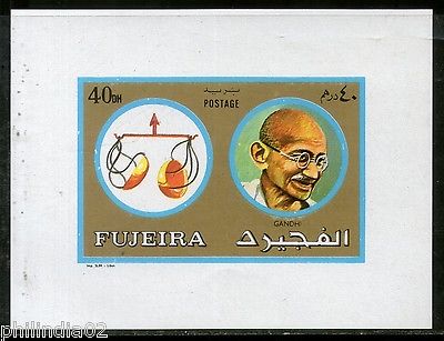 Fujeira Mahatma Gandhi  of India & Zodiac Sign Imperf M/s MNH # 2984