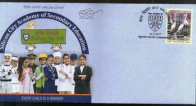 India 2017 Children's Day Silicon City Academy of Education Special Cover # 6827