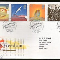 Great Britain 1995 Peace & Freedom Red Cross Dove Bird Hands 5v FDC # F76