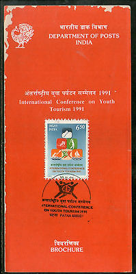 India 1991 Conference on Youth Tourism Phila-1315 Cancelled Folder # 12866