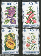 Indonesia 1965 Flowers Tree Plant Flora Sc B191-94 MNH # 3227
