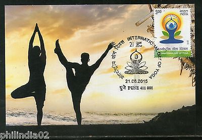 India 2015 International Day of Yoga Health Fitness Max Card # 8307