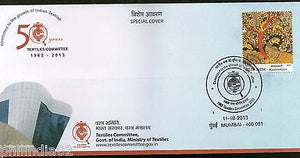 India 2013 Textiles Committee Growth of Indian Textiles Special Cover # 18064