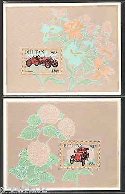 Bhutan 1984 Classic Cars Renault Simplex Transport Sc 440 Set of 2 M/s MNH #7780