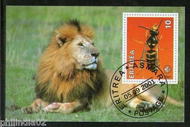 Eritrea 2001 Lion Insect Ant Wild Life Animals Fauna M/s Cancelled # 3928