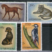 Luxembourg 1961 Birds Dog Cat Horse Animals Protection Fauna Sc 376-79 MNH #4027