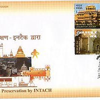 India 2009 Heritage Monuments Preservation by INTACH Phila- 2446 Se-tenant FDC