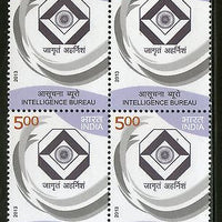 India 2013 Intelligence Bureau BLK/4 MNH