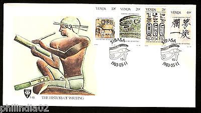 Venda 1983 History of Writing Rock Painting Art Sc 68-71 FDC # 16357