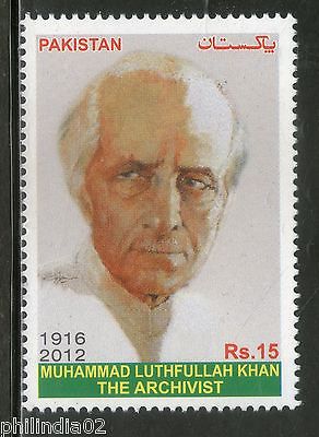 Pakistan 2012 Muhammad Luthfullah Khan the Archivist MNH # 5512