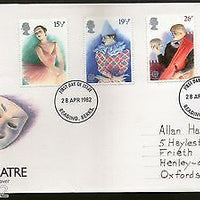 Great Britain 1982 British Theatre Performing Art Mask Dance 4v FDC # 6954A